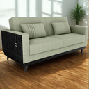 Ver imagem 2 de Sofa Cama 2 Lugares 203 Cm Boucle Oliva Corino Preto Milani Store
