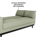 Ver imagem 7 de Sofa Cama 2 Lugares 203 Cm Boucle Oliva Corino Preto Milani Store