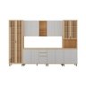 Cozinha Completa Aura 340cm 100% Mdf C/ Detalhes Frisados Cor:cinza Cristal - 5