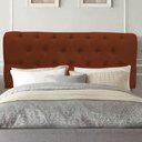 Ver imagem 1 de Painel Estofado Luxo Capitonê Livia 160cm Queen Size para Cama Box Suede Terracota - Gat Magazine