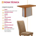 Ver imagem 7 de Mesa de Jantar Isadora 120cm Tampo MDF Laminado Canto Copo com 4 Cadeiras Lisa
