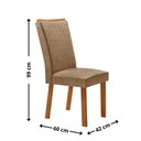 Ver imagem 3 de Mesa de Jantar Isadora 120cm Tampo MDF Laminado Canto Copo com 4 Cadeiras Lisa
