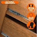 Ver imagem 7 de Guarda-Roupa Casal 6 Portas com Vidro Reflecta e LED 4 Gavetas Internas 3 Maleiros Royal Carvalho