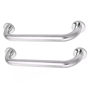 Alça Apoio 30cm Inox Kit 2 Uni Banheiro Cadeirante Idoso Deficiente Acessibilidade