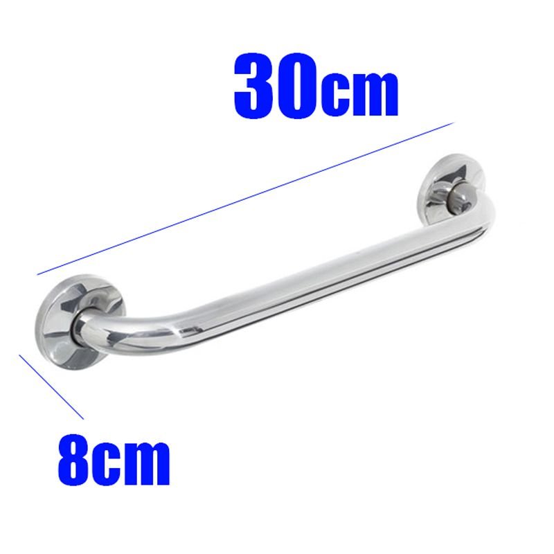 Alça Apoio 30cm Inox Kit 2 Uni Banheiro Cadeirante Idoso Deficiente Acessibilidade - 6