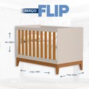 Ver imagem 4 de Berço 2 em 1 em MDF 133cm x 90cm Flip Bege/Areia Fosco/Savana