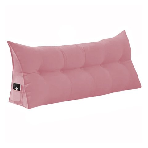 Almofada de Apoio para Cabeceira 160cm Suede Várias Cores - Estopar Suede Rosa