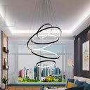 Ver imagem 2 de Lustre Pendente 05 Arcos Led 132w 3000k Bivolt Preto Domum