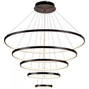 Ver imagem 1 de Lustre Pendente 05 Arcos Led 132w 3000k Bivolt Preto Domum