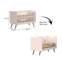 Ver imagem 2 de Kit Berço Americano Vira Mini Cama Retrô com Colchão - Qmovi Marca: qmove