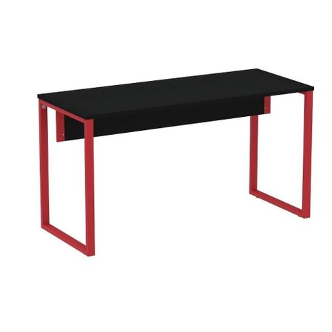 Mesa Escritório P25 Tub Pandin 170 Cm (larg) X 70 Cm (prof) Tampo Mdp Preto Pé Aço Tubular