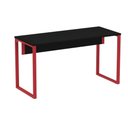 Ver imagem 1 de Mesa Escritório P25 Tub Pandin 170 Cm (larg) X 70 Cm (prof) Tampo Mdp Preto Pé Aço Tubular