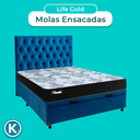 Ver imagem 4 de Kit Cabeceira + Cama Box Bau + Colchão Casal Molas Ensacadas Life Gold Paropas