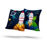 kit 2 almofadas com enchimento Infantil Espaco Astronauta Alienigena - 2