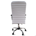 Ver imagem 4 de Cadeira Escritório Presidente Branco Executiva Ergonômica Apoio Lombar Nr17 Giratória Rodízios
