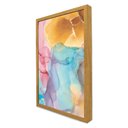 Ver imagem 5 de Quadro Decorativo Abstrato Mármore Lux Colors em Moldura Caixa Tacolado Moldura Trad 1cm Madeira Esc