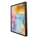 Ver imagem 3 de Quadro Decorativo Abstrato Mármore Lux Colors em Moldura Caixa Tacolado Moldura Trad 1cm Madeira Esc