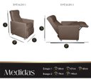 Ver imagem 3 de Poltrona Cadeira do Papai Reclinável Confortavel Veludo:Marrom/Liso