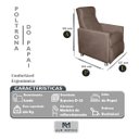Ver imagem 2 de Poltrona Cadeira do Papai Reclinável Confortavel Veludo:Marrom/Liso