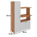 Ver imagem 3 de Armário de Cozinha Multiuso 2 Nichos para Forno e Micro 3 Portas e 4 Prateleiras