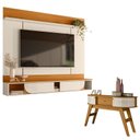 Ver imagem 1 de Painel para Tv Aura com Aparador Estoril Cinamomo Off White - Madetec
