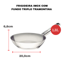 Ver imagem 2 de Jogo de Panelas Tramontina Aço Inox Fundo Triplo Cooktop Fogão Indução Kit 10 Peças