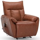 Ver imagem 2 de Poltrona do Papai Reclinável Elétrica com Massagem e Aquecimento Velutti L07 Couríssimo Marrom -