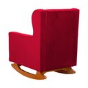 Ver imagem 4 de Kit Poltrona e Puff Aurora Balanço Veludo Vermelho - Fm