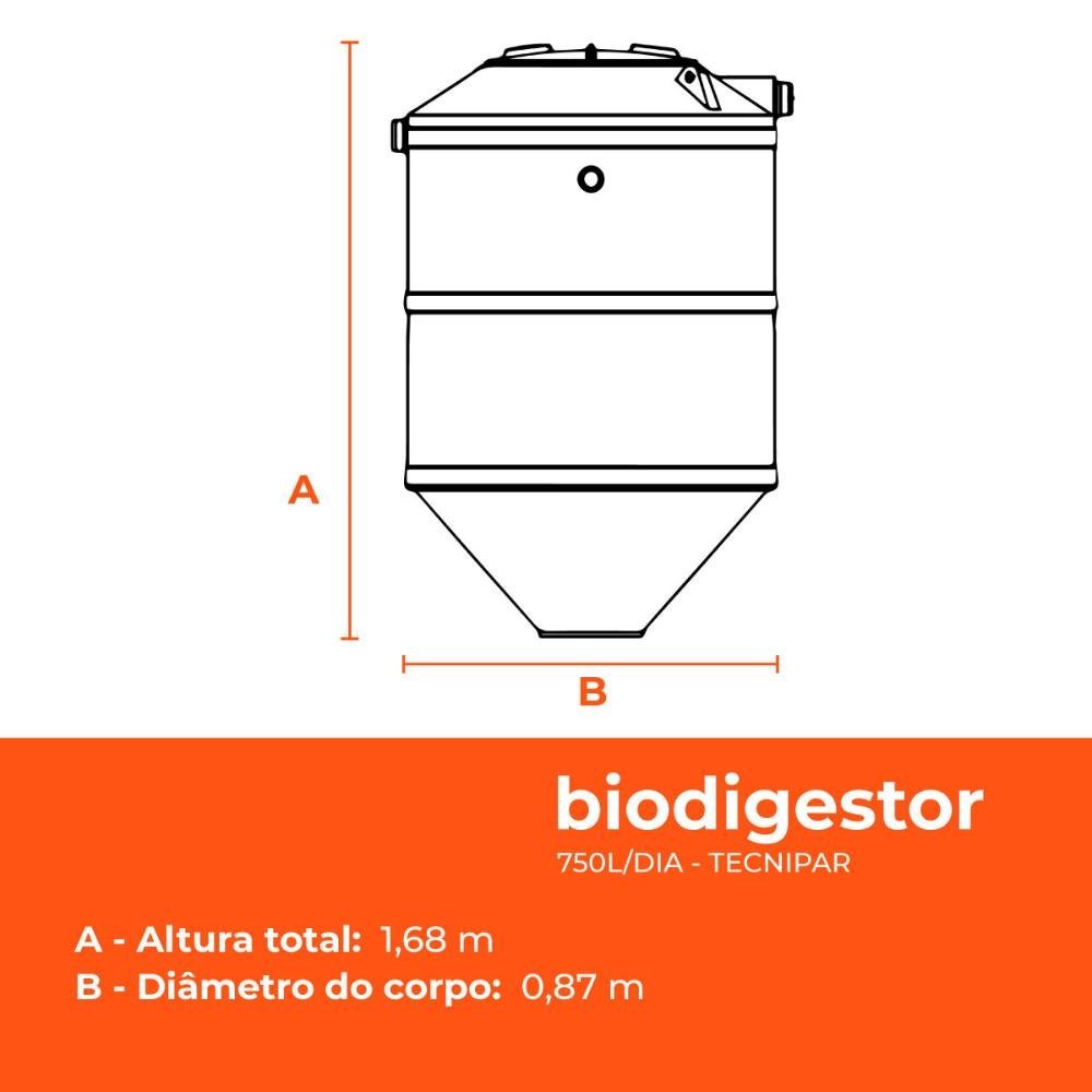 Kit Biodigestor 750l/dia Tecnipar e Leito de Secagem Tecnipar - 4