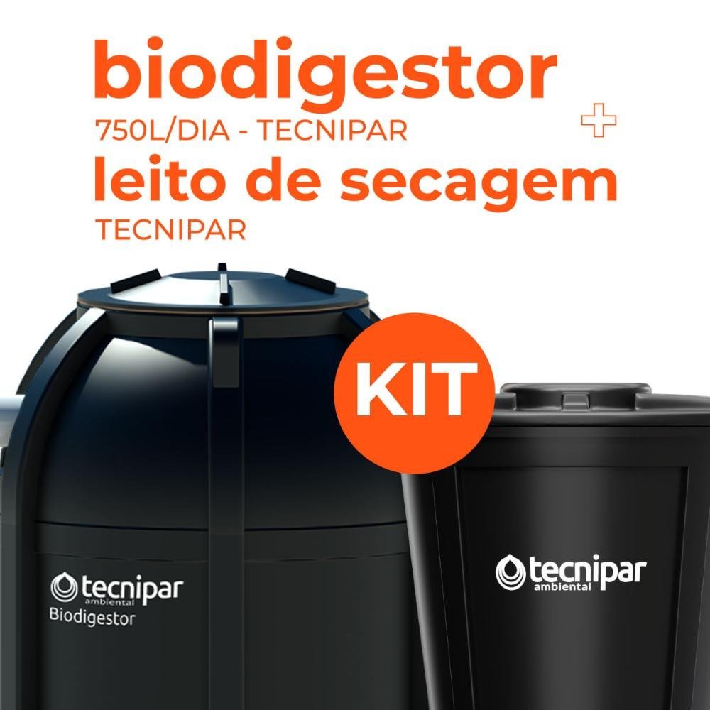 Kit Biodigestor 750l/dia Tecnipar e Leito de Secagem Tecnipar - 2