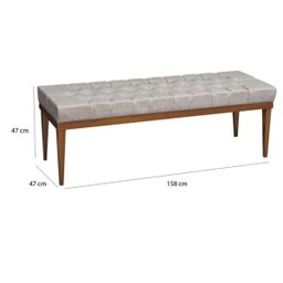 Banco Decorativo Bali 158 CM Com Strass Tcs 701 PF Móveis - 4