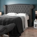 Ver imagem 2 de Cabeceira Cama Box Casal Queen 160cm Provença com Calçadeira Vêneto P02 Linho Chumbo - Mpozenato