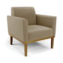 Ver imagem 6 de Conjunto 2 Poltronas e 1 Namoradeira Decorativa Isabella Pés Fixo em Madeira Castanho Suede Nude G19