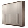 Guarda-Roupa 6 Portas 4 Gavetas Bahia Rufato - Café com Off-White Café com Off-White - 2