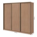 Ver imagem 3 de Guarda-Roupa 3 Portas Spazio Lopas - Carvalho Naturale Carvalho Naturale