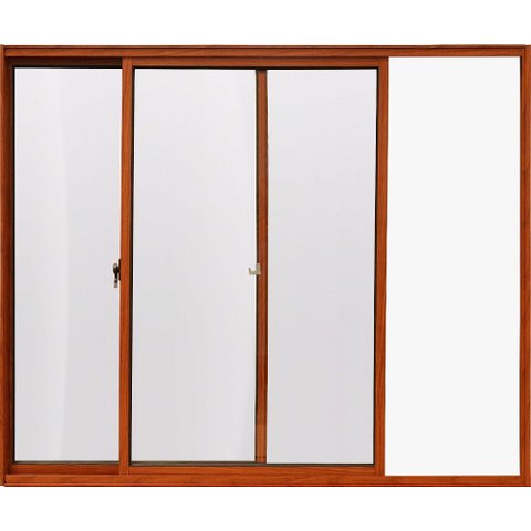 Janela de Alumínio 02 Folhas Classic Madeiro - 100x100