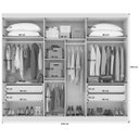 Ver imagem 3 de Guarda-Roupa Roupeiro Lopas Castellaro 6 Portas Rovere Naturale Rovere Naturale