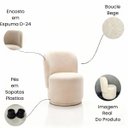 Ver imagem 5 de Poltrona Orgânica Lia em Bouclè Bege Salas Quartos Recpção com Sapatas Plasticas Não Risca o Châo