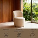 Ver imagem 6 de Poltrona Orgânica Lia em Bouclè Bege Salas Quartos Recpção com Sapatas Plasticas Não Risca o Châo