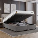 Ver imagem 6 de Cama Box Baú Queen Bipartido Cinza + Colchão Life D33 Pillow Top 56x158x198cm Branco - e-Shop