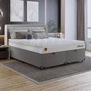 Ver imagem 5 de Cama Box Baú Queen Bipartido Cinza + Colchão Life D33 Pillow Top 56x158x198cm Branco - e-Shop