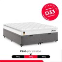 Ver imagem 4 de Cama Box Baú Queen Bipartido Cinza + Colchão Life D33 Pillow Top 56x158x198cm Branco - e-Shop