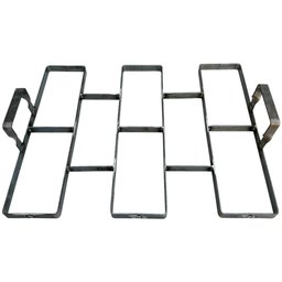 Forma de Aço 3mm Tijolinho para Carimbar Piso Jardim Calçada - 2
