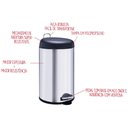 Ver imagem 4 de Lixeira Brinox Decorline com Pedal 6l em Inox - 3048/204