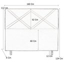 Ver imagem 2 de Cabeceira Cama Box Queen Caribe 160 Cm Suede Azul Marinho