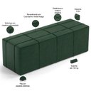 Ver mais imagens de Kit Cabeceira Cama Box Queen 160cm com Calçadeira Roma W01 Couríssimo Verde - Lyam Lyam Decor