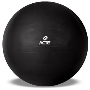 Bola de Pilates Ginastica Gym Ball T9 65cm Preta Acte Sports