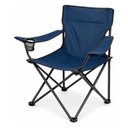 Ver imagem 2 de Kit 1 Cadeira Azul e 1 Cadeira Preta, Dobráveis Camping Portátil com Porta-Copo, Apoio de Braço e Bo