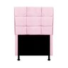 Cabeceira Cama Box Solteiro Londres 0,90 Suede Rosa Bebê Navega Móveis - 1