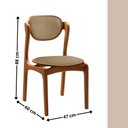 Ver imagem 2 de Conjunto com 2 Cadeiras de Jantar Solaris Soft Moderna Mobília